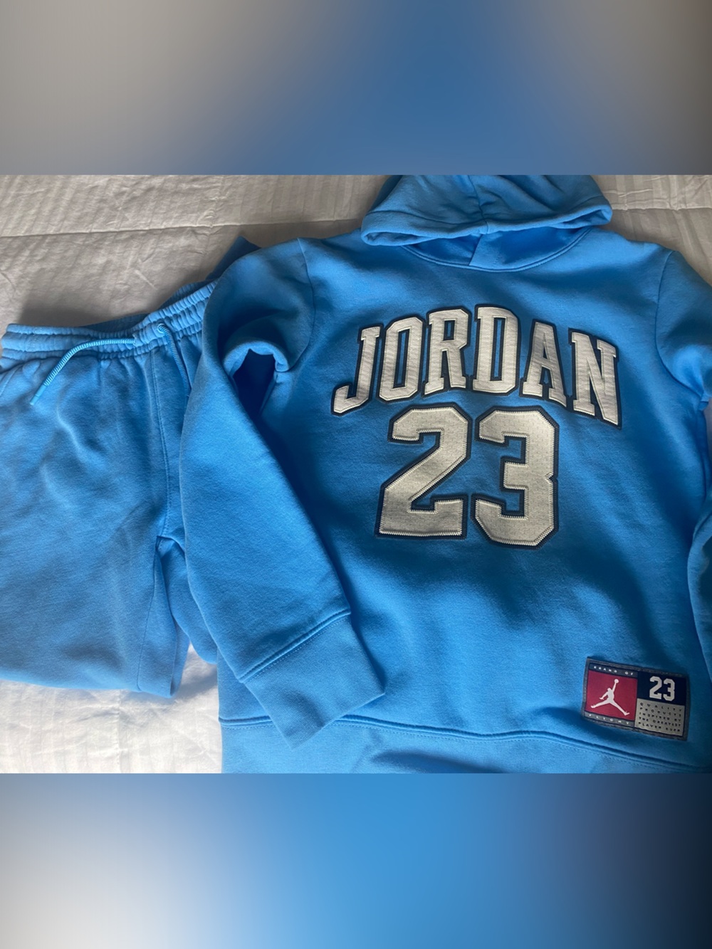 Jordan Light Blue Kids Sweatpants & Hoodie Set